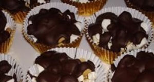 Rocky Road Popcorn Truffles