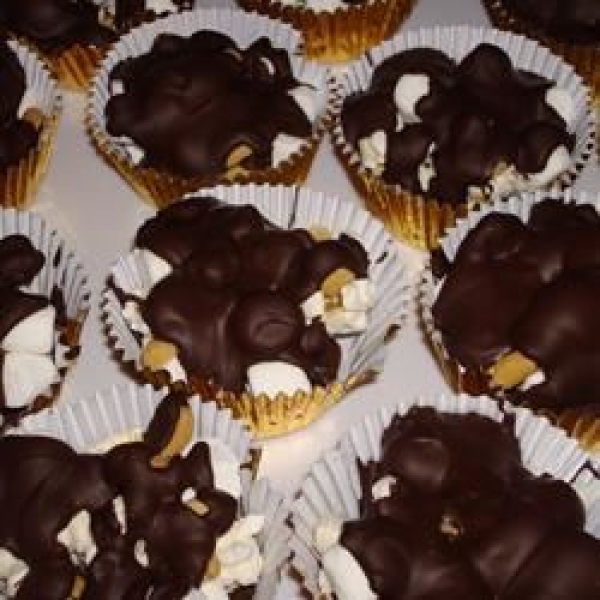 Rocky Road Popcorn Truffles