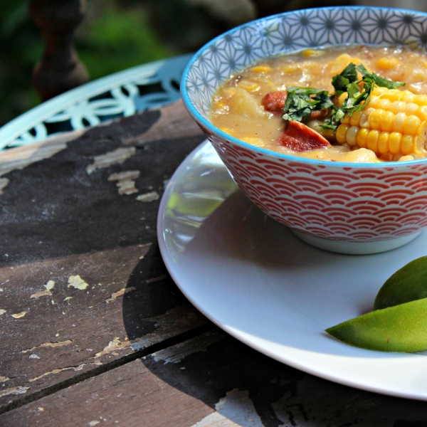 Instant Pot® Corn Chowder with Smoked Sausage