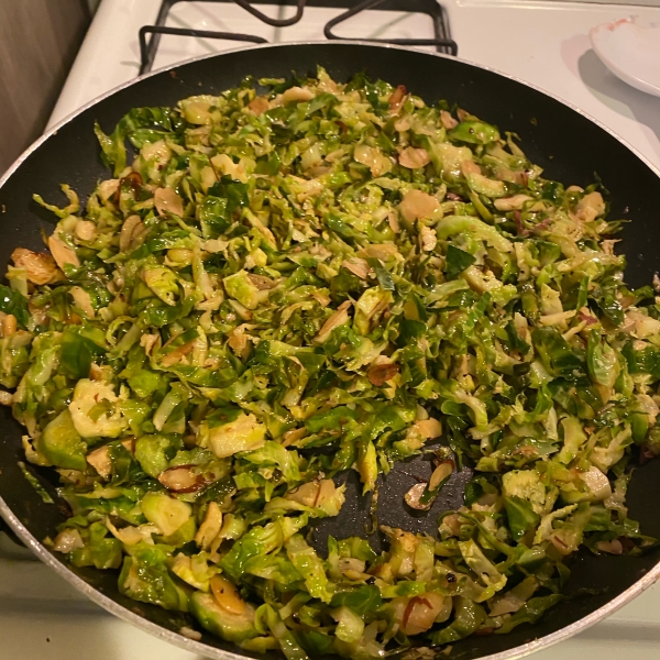 Shaved Brussels Sprouts with Bacon and Almonds