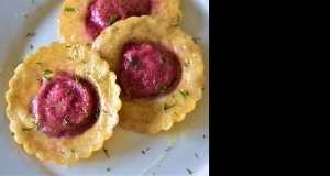 Beet and Goat Cheese Ravioli