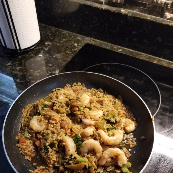 Ginger Shrimp with Fried Rice