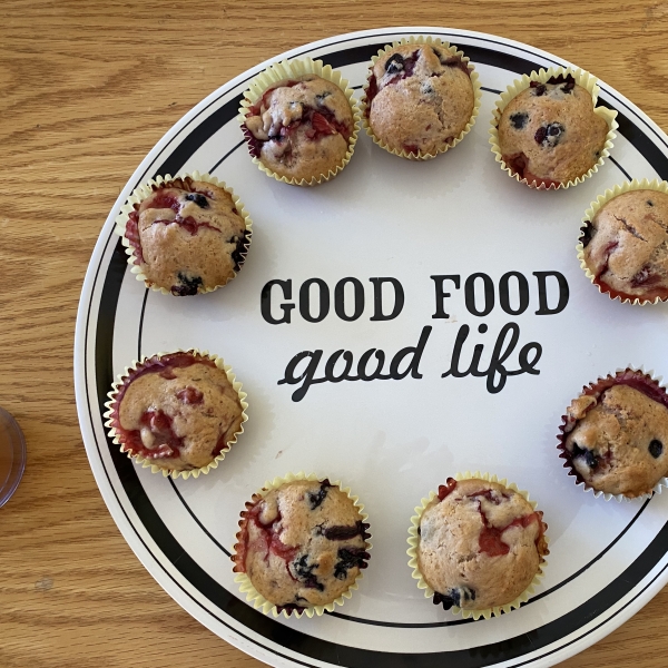 Strawberry-Blueberry Muffins