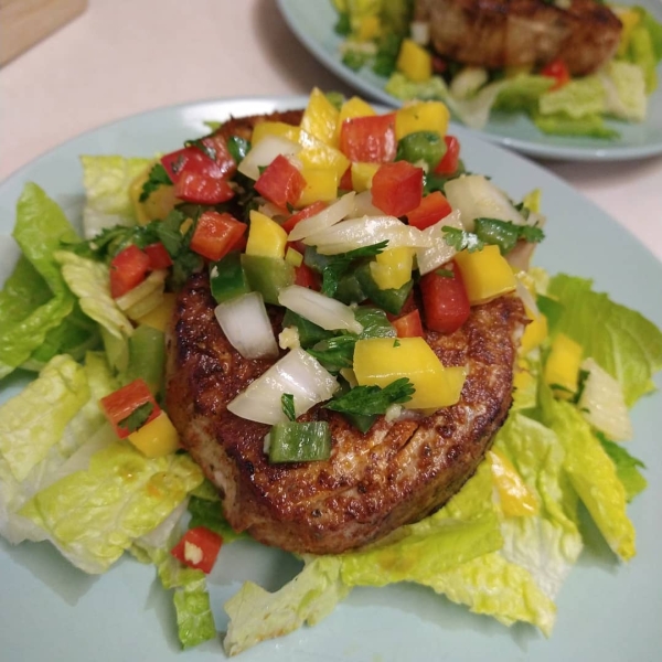 Blackened Tuna Steaks with Mango Salsa