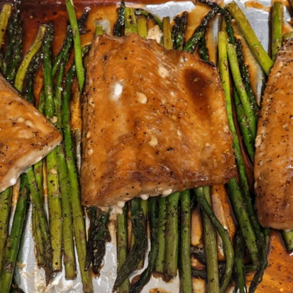 Soy Honey Glazed Salmon with Asparagus