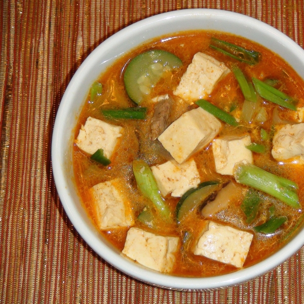 Korean Tofu and Vegetable Soup