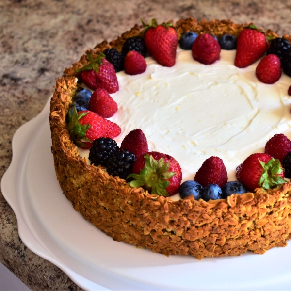 Breakfast Cheesecake with Granola Crust