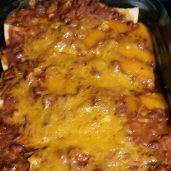 Cheesy Chili Enchiladas