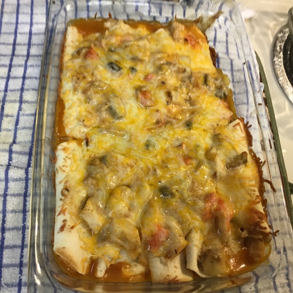 Crab and Mushroom Enchiladas