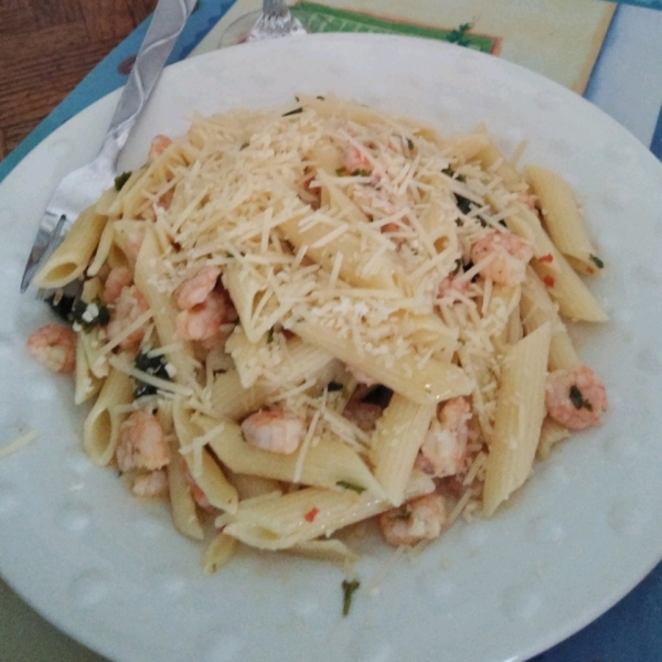 Lemony Garlic Shrimp with Pasta