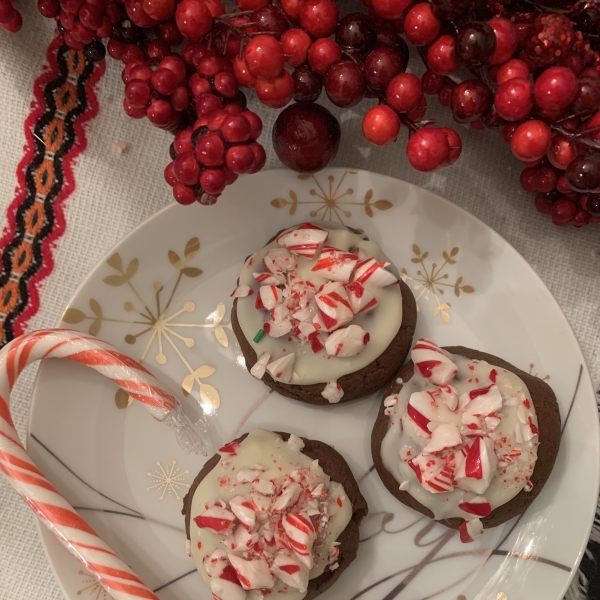 Chocolate and Candy Cane Cookies