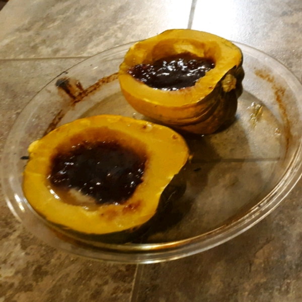 Baked Acorn Squash with Apricot Preserves