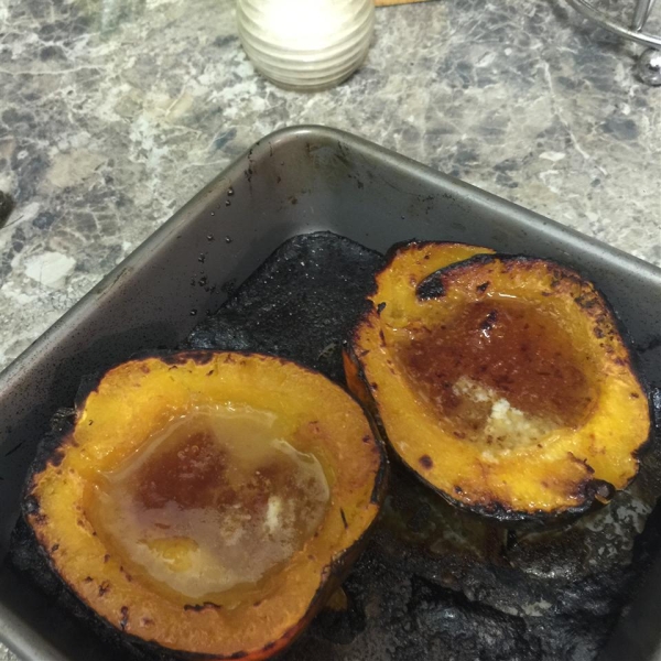 Baked Acorn Squash with Apricot Preserves