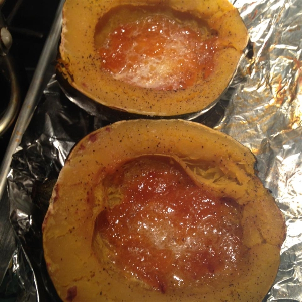 Baked Acorn Squash with Apricot Preserves