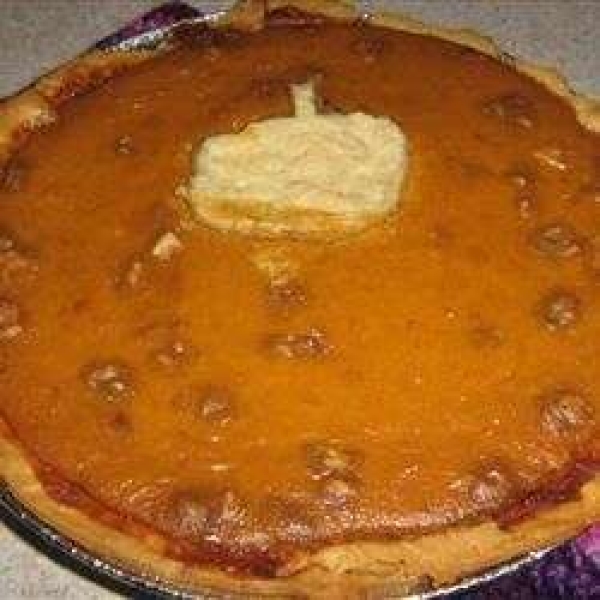 Vanilla Walnut Pumpkin Pie