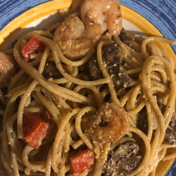 Creamy Shrimp Pasta Primavera