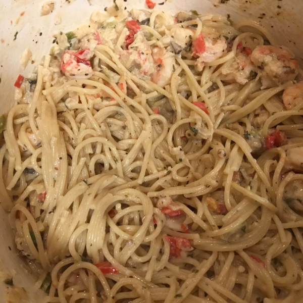 Creamy Shrimp Pasta Primavera