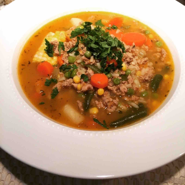 Ground Turkey and Red Potato Veggie Soup