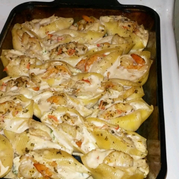 Crab and Seafood Stuffed Shells