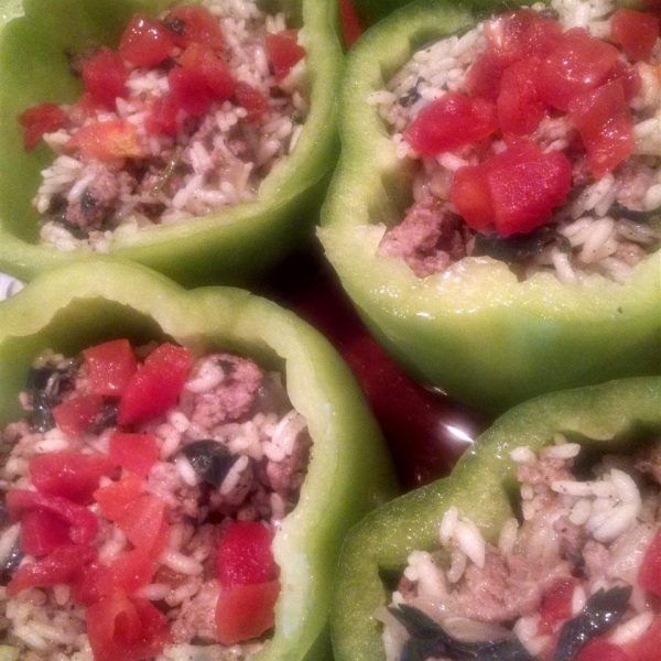 Stuffed Bell Peppers, Greek Style