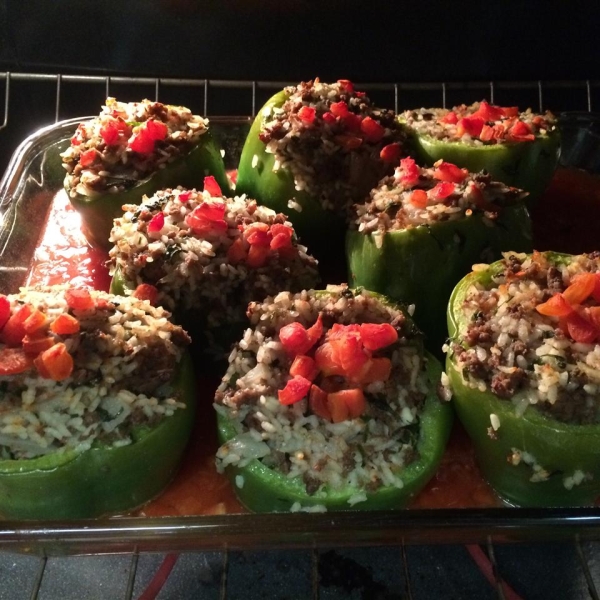 Stuffed Bell Peppers, Greek Style