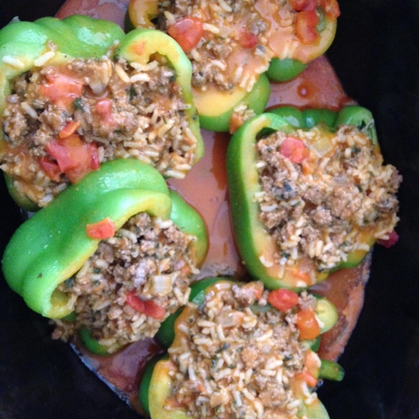 Stuffed Bell Peppers, Greek Style