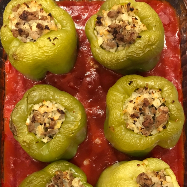 Stuffed Bell Peppers, Greek Style