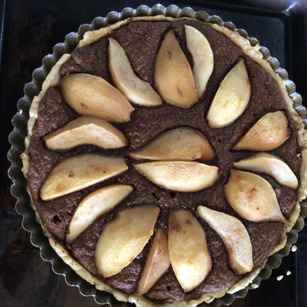 Pear and Chocolate Tart