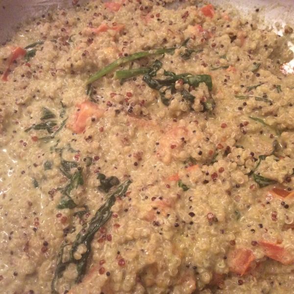 Tomato and Spinach Quinoa Skillet