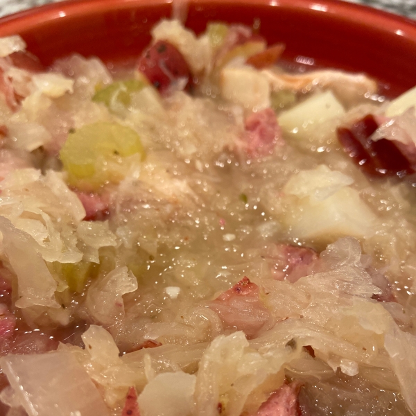 Instant Pot® Sauerkraut Soup with Sausage