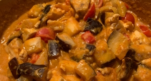 Thai Panang Curry with Baby Eggplants and Tofu