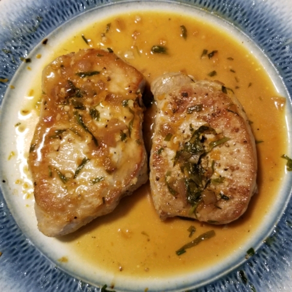 Orange Pork Chops with Tarragon