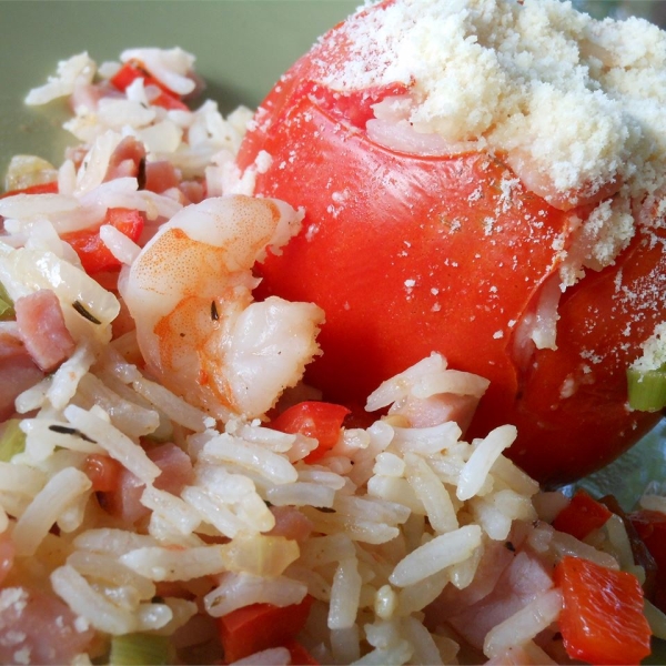 Jambalaya-Stuffed Tomatoes