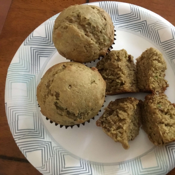 Avocado-Banana-Walnut Muffins