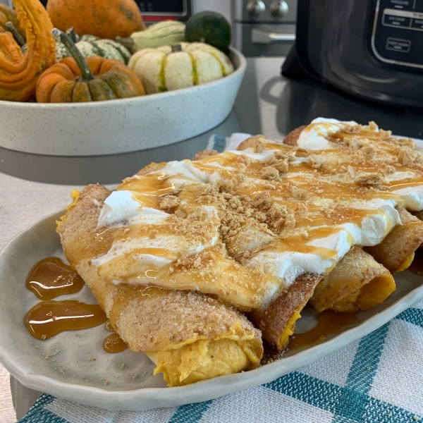 Pumpkin Cheesecake Enchiladas