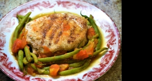 Cinnamon Pork Chops with Green Beans and Tomatoes