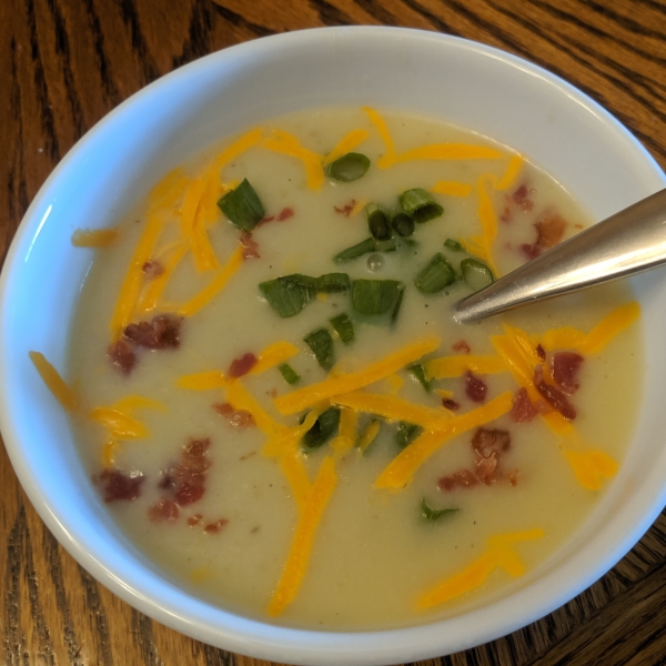 Healthier Potato and Cauliflower Soup