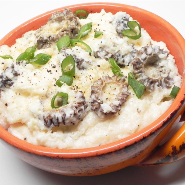 Creamy Morel Mushroom Grits