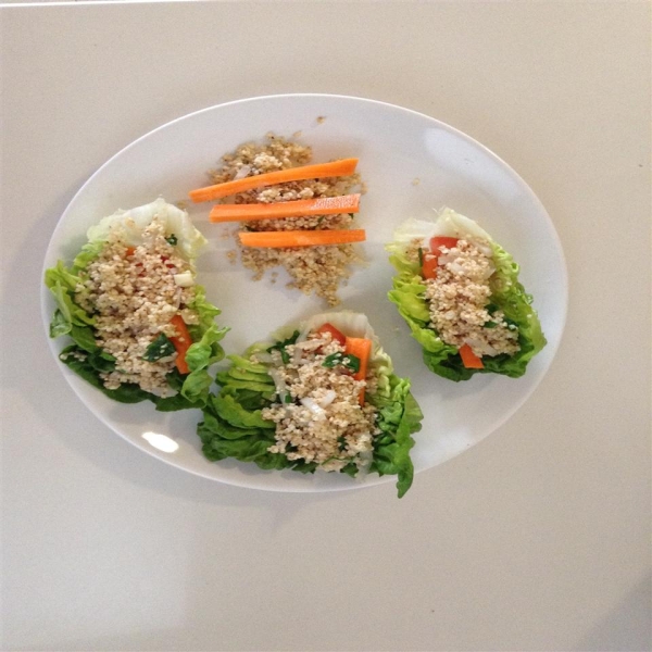 Vegetarian Millet Lettuce Wraps