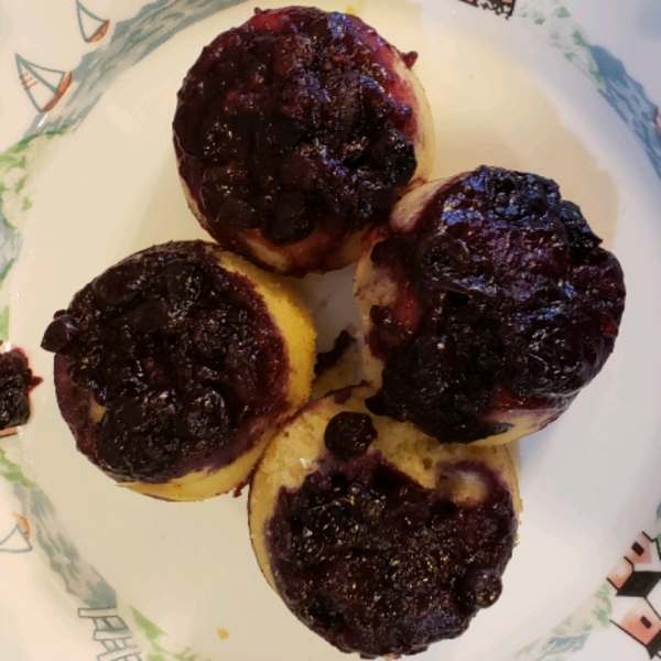 Blueberry Upside-Down Mini Cakes