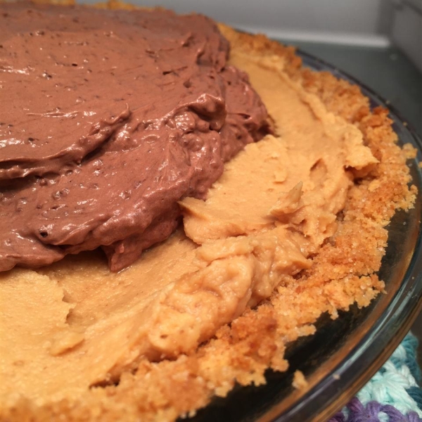 Double Layer Chocolate Peanut Butter Pie