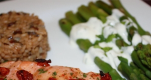 Sun-Dried Tomato Cedar Plank Salmon