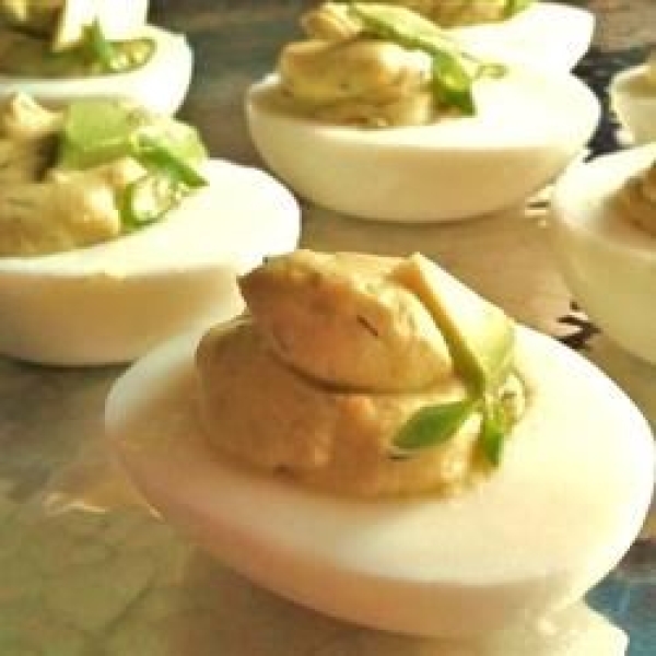 No Mayo Deviled Eggs