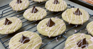 Raspberry Almond Kiss Cookies