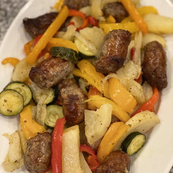 Roasted Sausage and Vegetables Sheet Pan Dinner