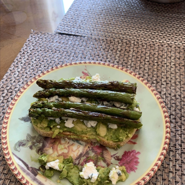 Asparagus and Blue Cheese Avocado Toast