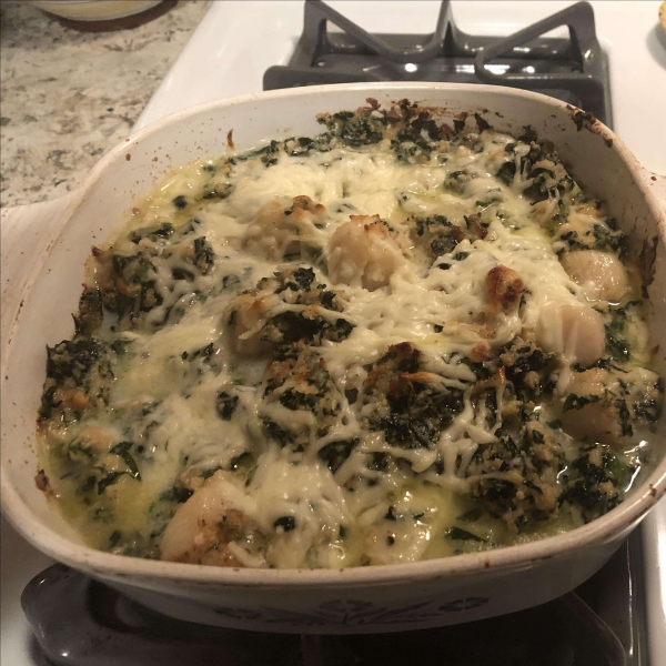 Deb's Scallops Florentine