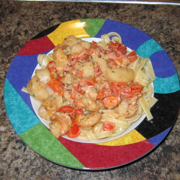 Yogurt Shrimp Fettuccine