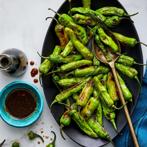 Air Fryer Soy-Ginger Shishito Peppers