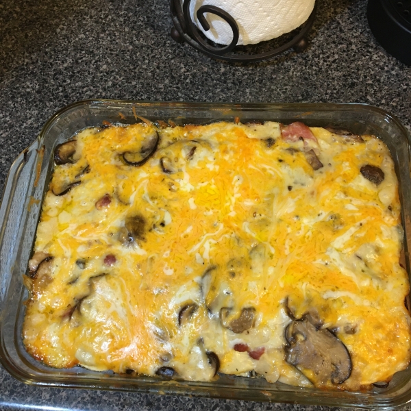 Pierogie and Mushroom Casserole